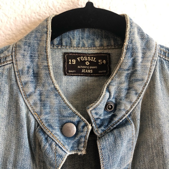 Fossil Denim Jean Sarah Broken Indigo Jacket S - Picture 3 of 4